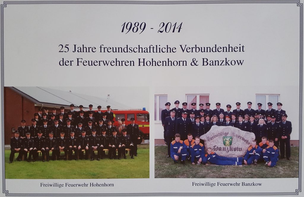 Gemeinschaftsbild von Feuerwehr Hohenhorn und Feuerwehr Banzkow